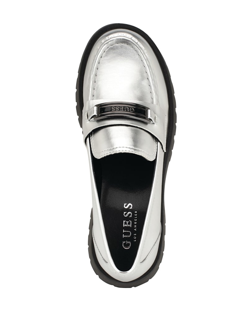 Apply Faux-Leather Logo Loafer | GUESS Factory