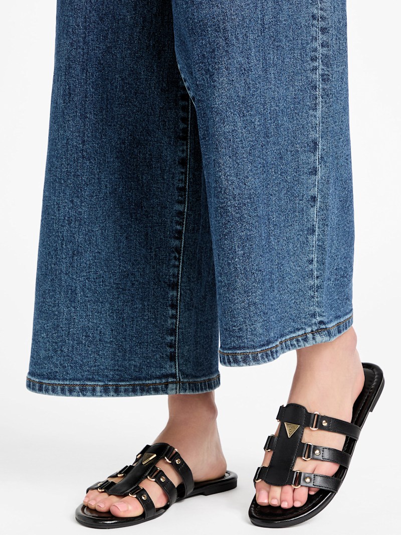 Leania Gladiator Slide Sandals | GUESS Factory