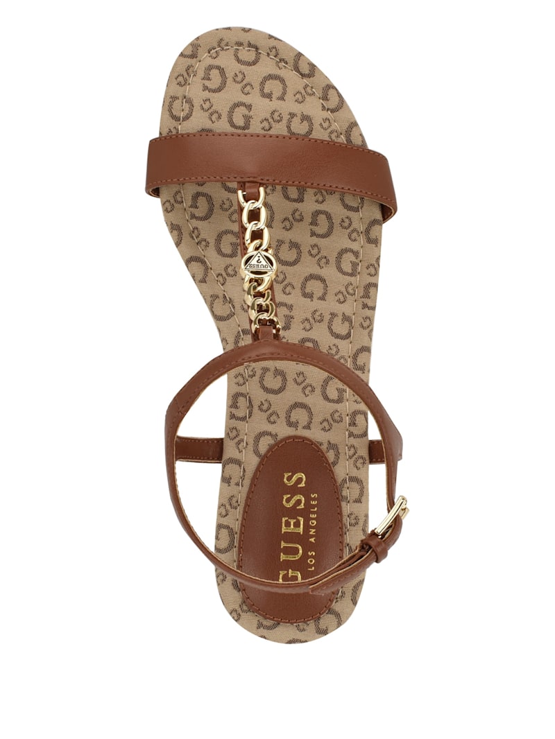 Lookon Logo Chain Strap Sandals | GUESS Factory