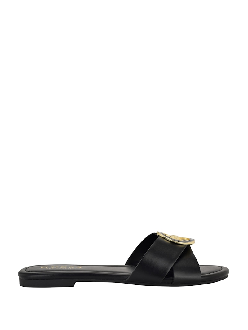Lydia Signature Slide Sandals | GUESS Factory
