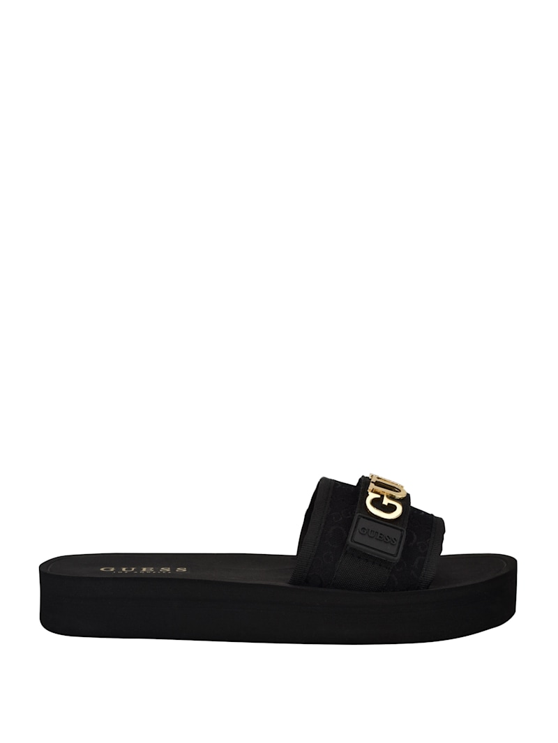 Peers Logo Slide Sandals | GUESS Factory