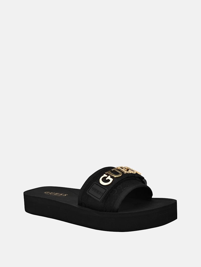 Guess Factory Price Guess Slides Factory Peers Logo Slide Sandals