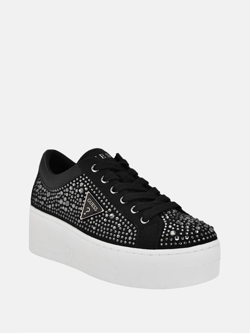 Sonly Rhinestone Platform Sneakers | GUESS Factory