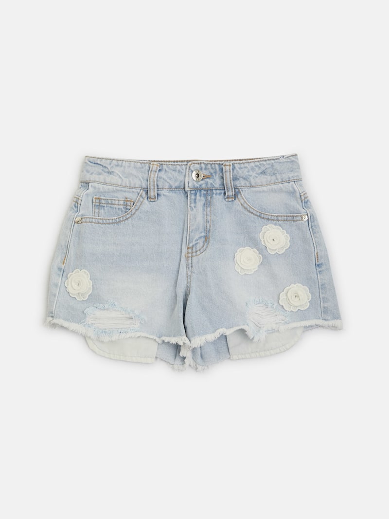 Flowers Denim Shorts (7-14) | GUESS Factory