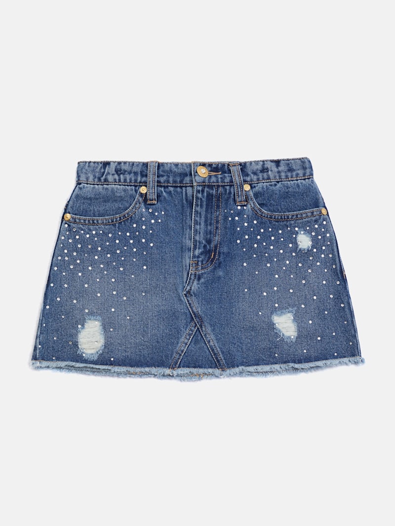 depop river island ripped denim skirt