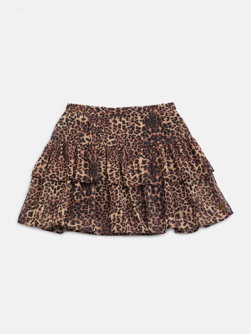Noel Leopard Layered Skirt (7-14) | GUESS Factory