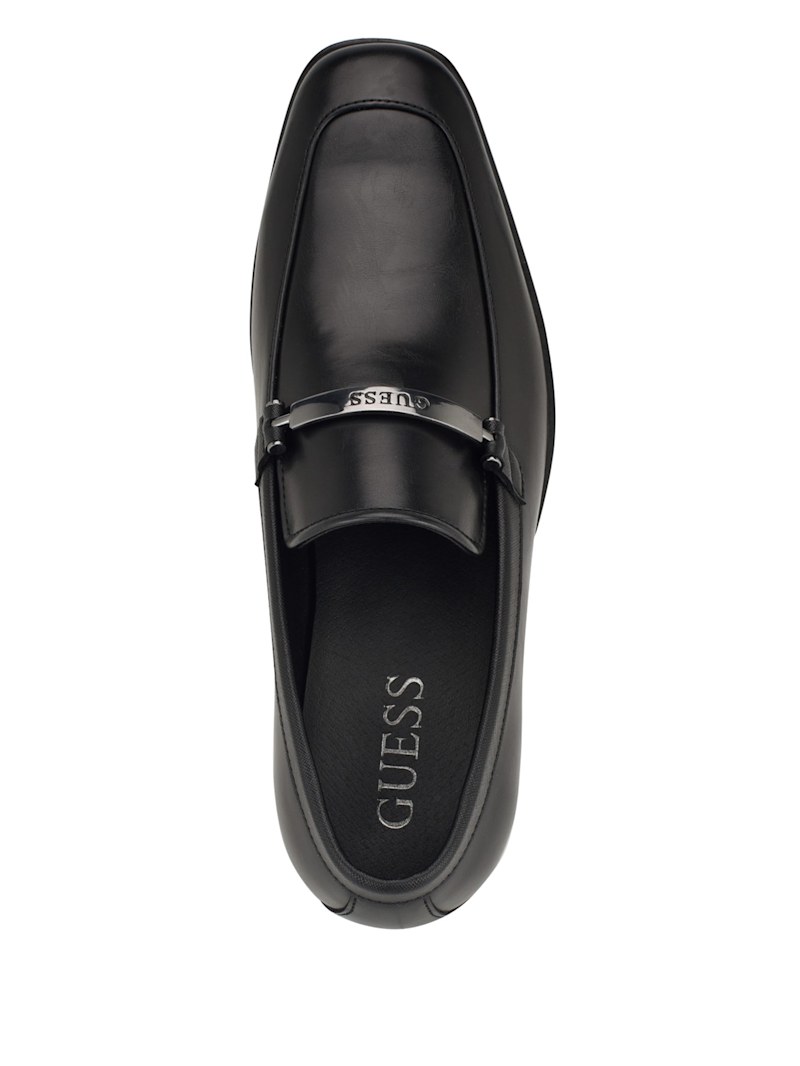 SALE!Guess G ロゴ 厚底 ラグソール ローファー Apply Faux-Leather Logo Loafer | GUESS Factory