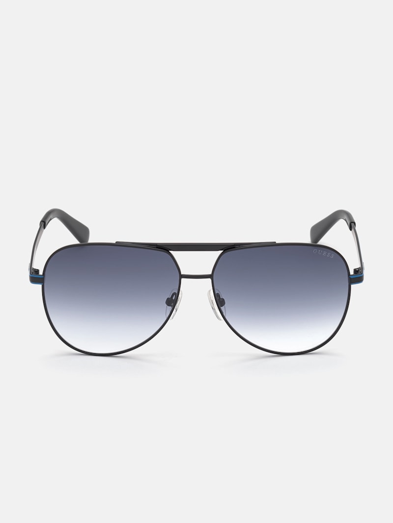 Logo Guess Aviators Manny Aviator Sunglasses GUESS