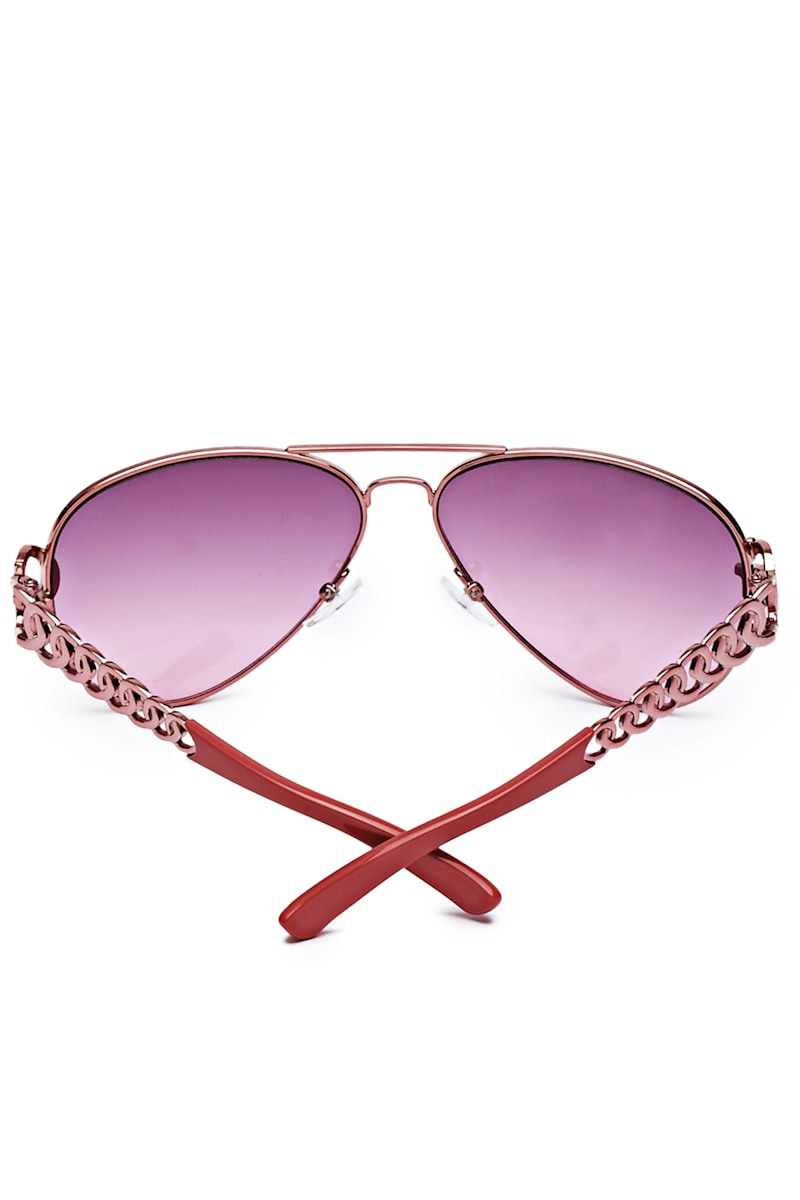 Chain-Link Aviator Sunglasses | GUESS Factory