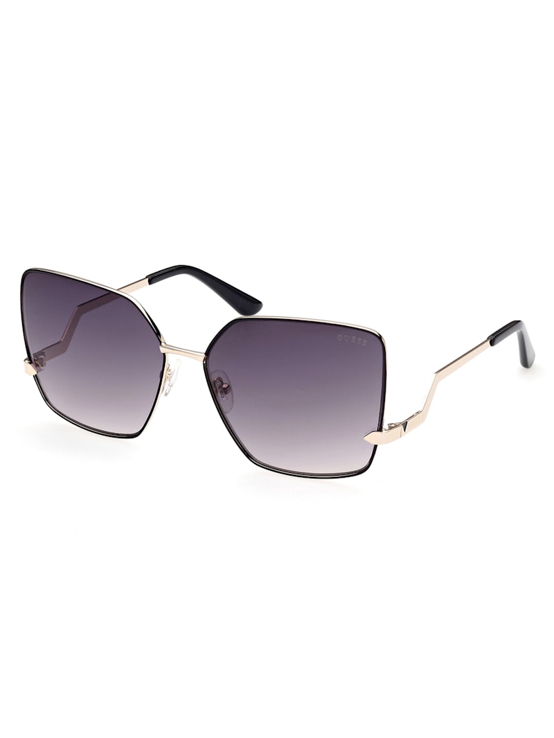 Gu Oversized Square Zigzag Sunglasses | GUESS