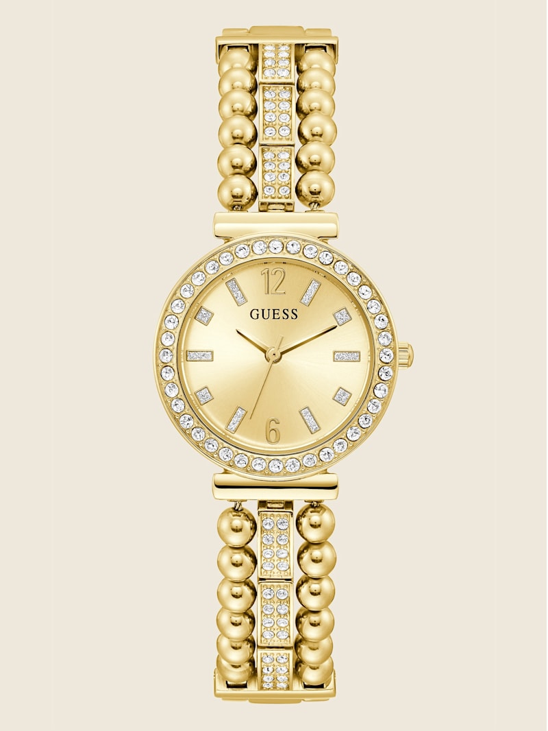 Gold-Tone and Rhinestone Analog Watch GUESS