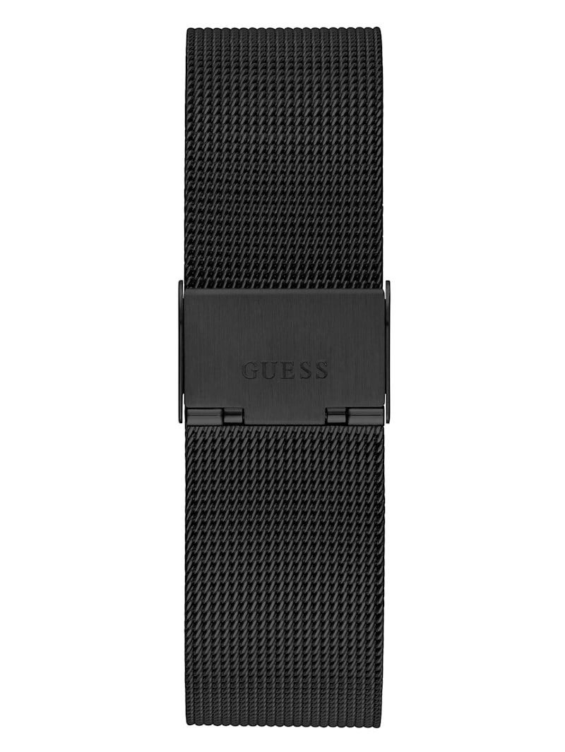 Black Analog Mesh Watch | GUESS Factory