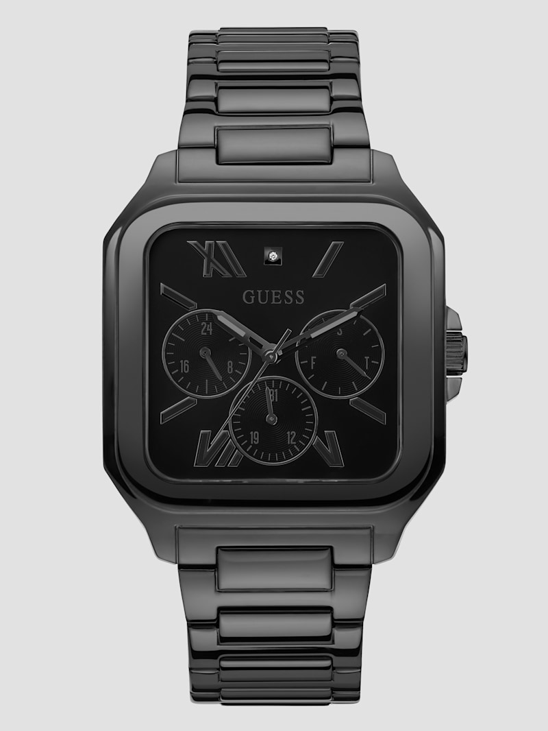 Black-Tone Square Multifunction Watch