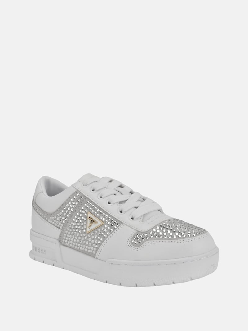 Cieska Low-Top Rhinestone Sneakers | GUESS