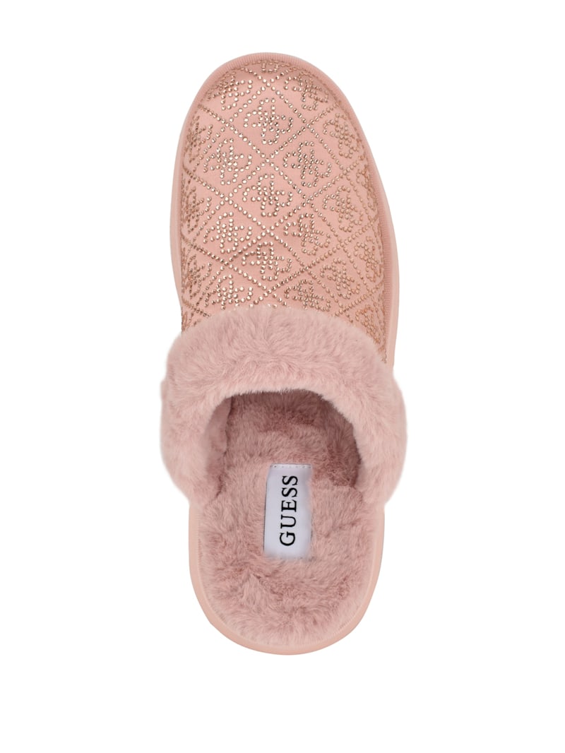 Danikas Rhinestone Quattro G Slides | GUESS