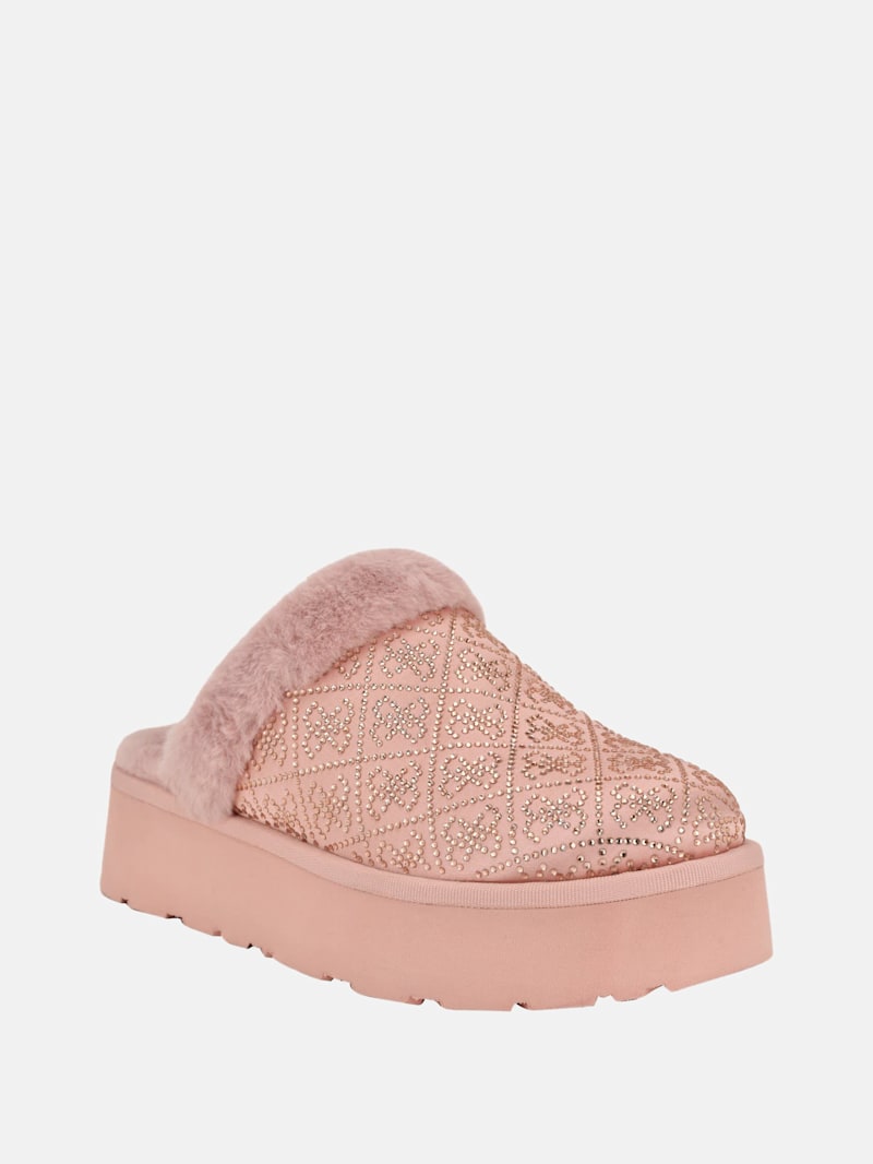 Danikas Rhinestone Quattro G Slides | GUESS