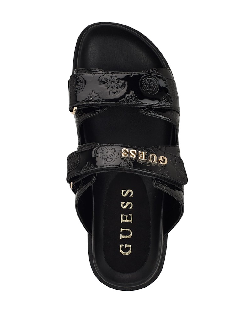 【国内発送】GUESS＊Fabulon Two Strap Sporty Footbed Sandals Fabulon Two-Strap Slides | GUESS