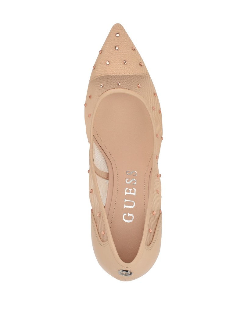 Rhinestone Mesh Pumps | GUESS
