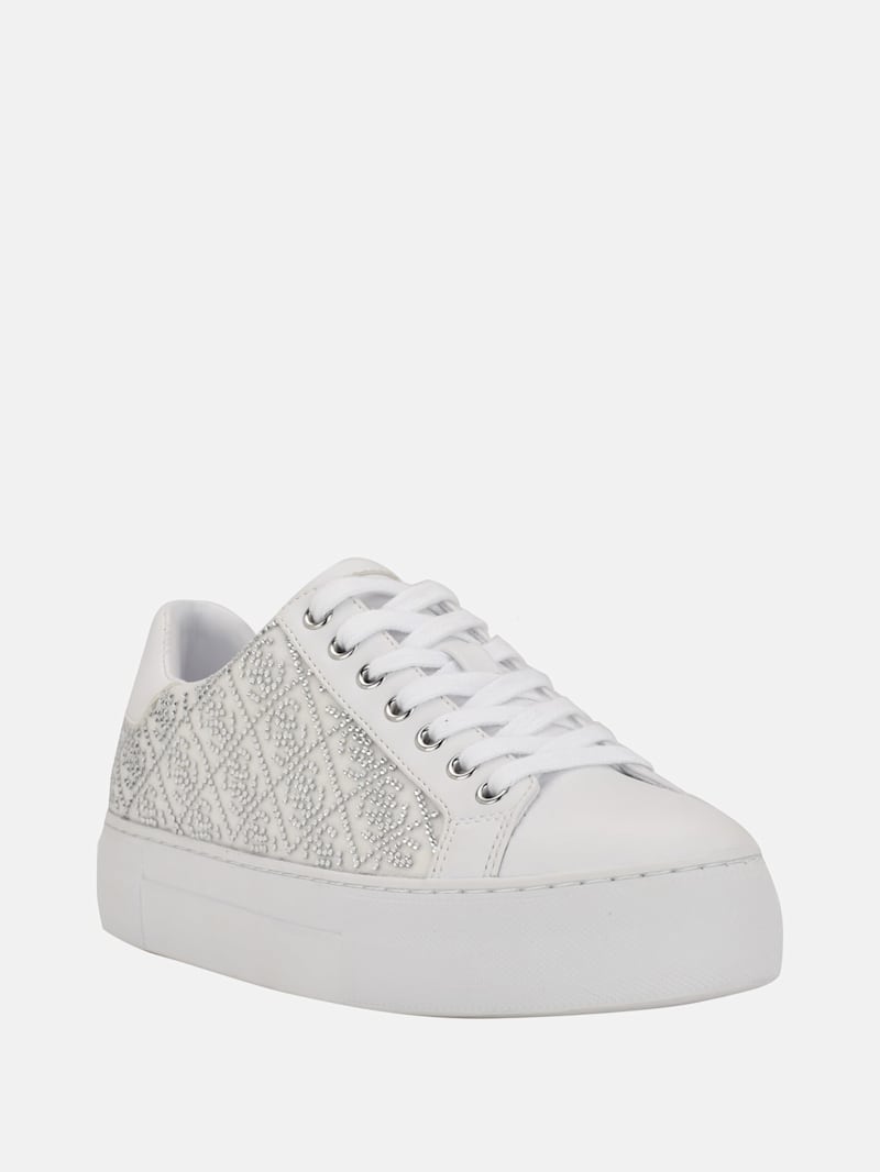 靴 GUESS Gelsen Rhinestone Logo Low-Top Sneakers | GUESS