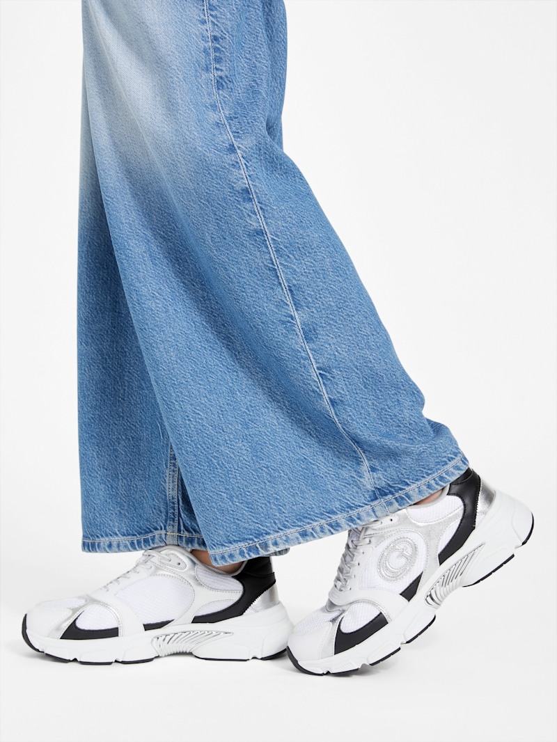 Ibitha Metallic Signature G Sneakers | GUESS
