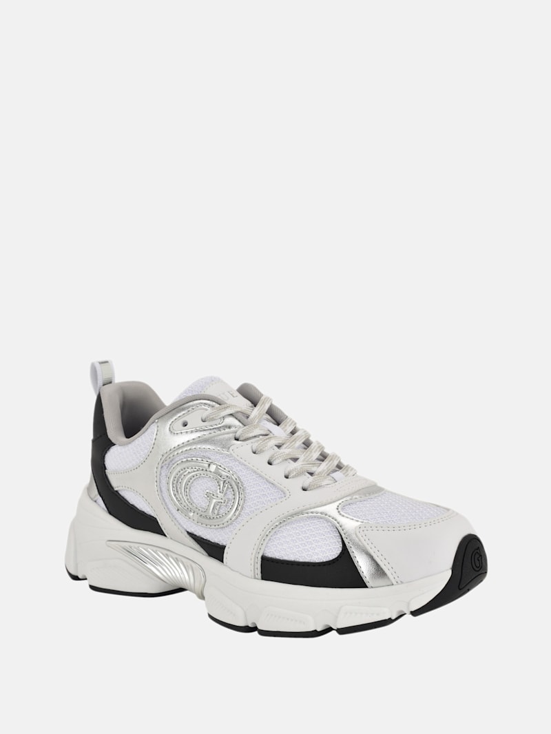 Ibitha Metallic Signature G Sneakers | GUESS