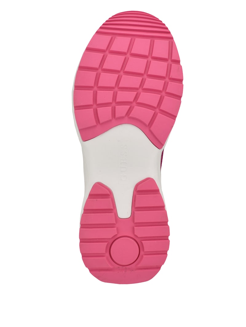  JEANS★チャンキーソール モノグラム★WHITE/PINK Samra Jogger Sneakers | GUESS