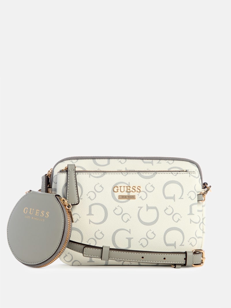 Aengus Logo Dual-Zip Mini Crossbody | GUESS Factory