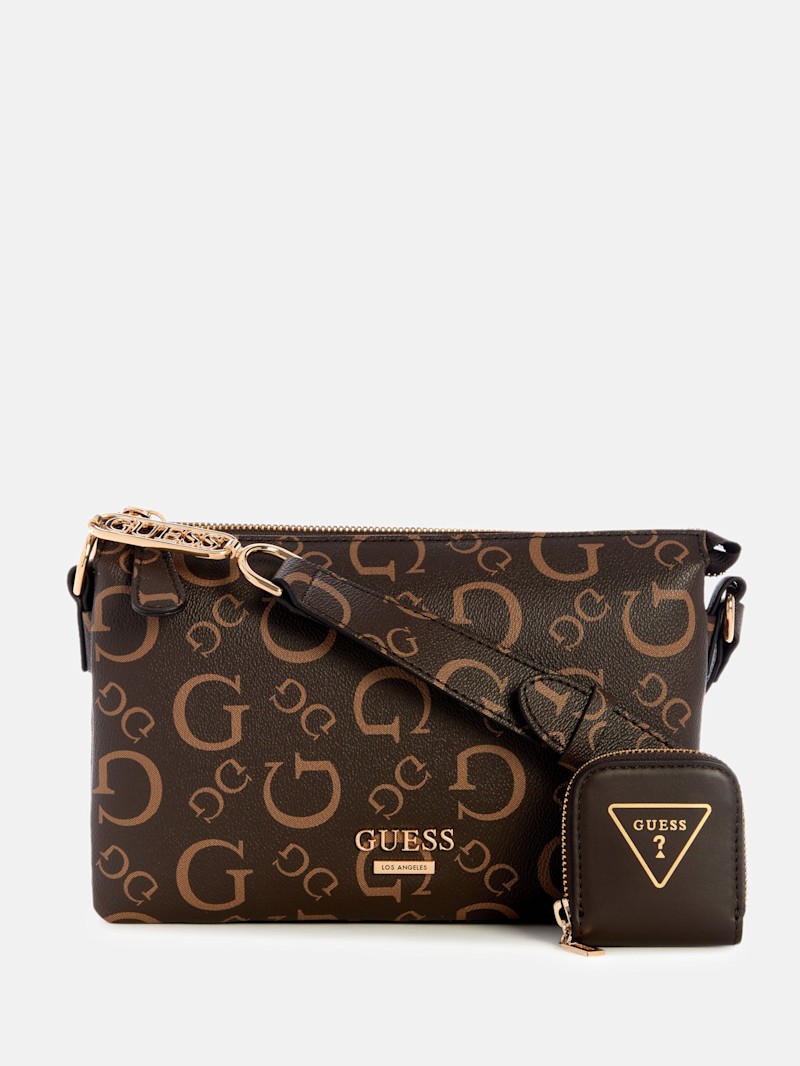 Oona Logo Top-Zip Crossbody | GUESS Factory