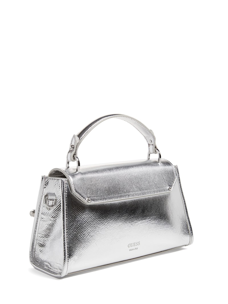 ハンドバッグ HANDBAG Leather handbag with l Gancin Iris Metallic Leather Top Handle Bag | Marciano