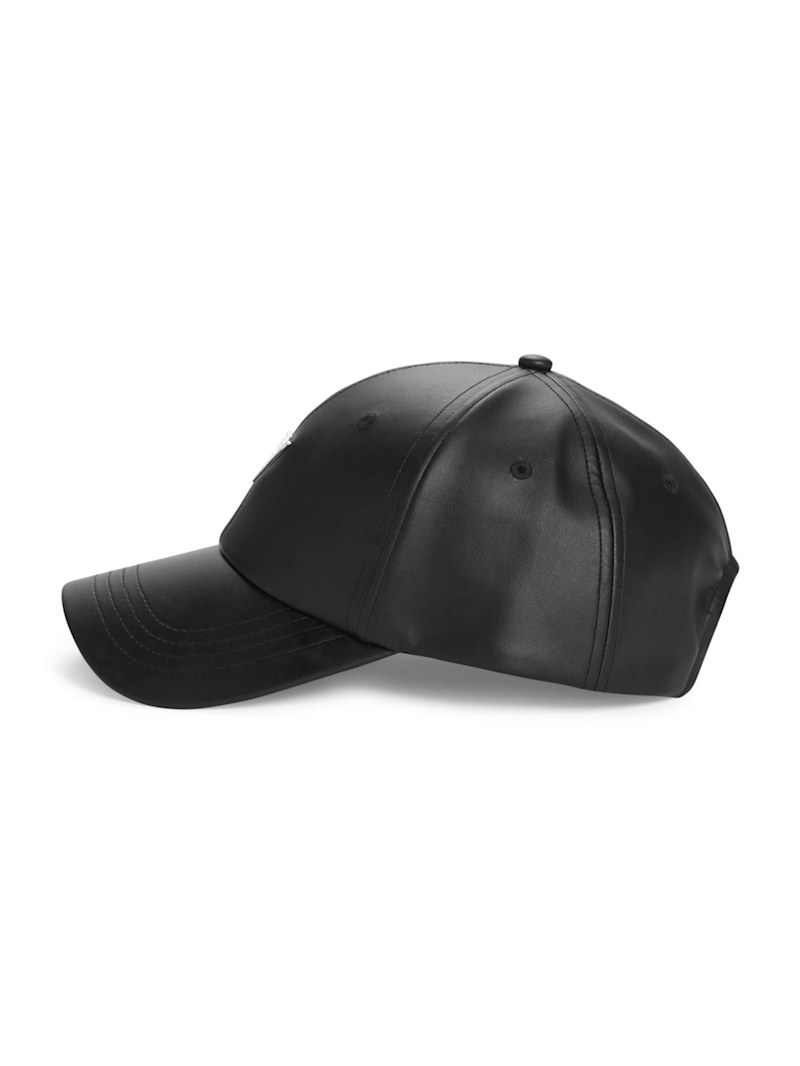 Faux-Leather Logo Emblem Baseball Hat | GUESS Factory