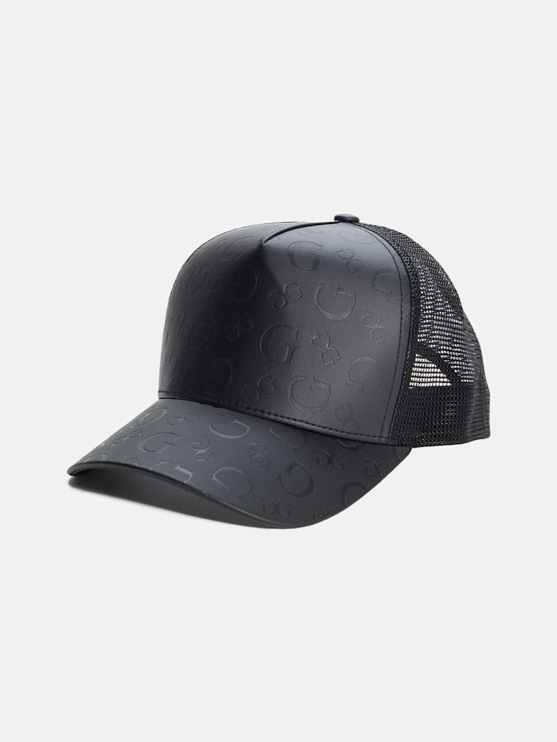 Debossed Logo Faux-Leather Baseball Hat | GUESS Factory