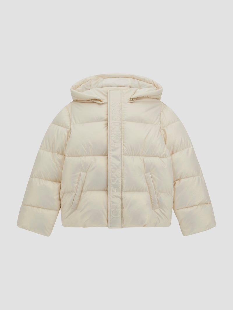 Shimmer Logo Hooded Puffer Jacket (7-16) | GUESS