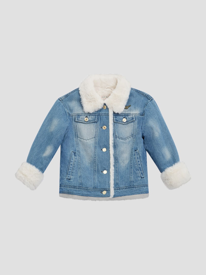 Sherpa Lined Denim Jacket (7-16) | GUESS
