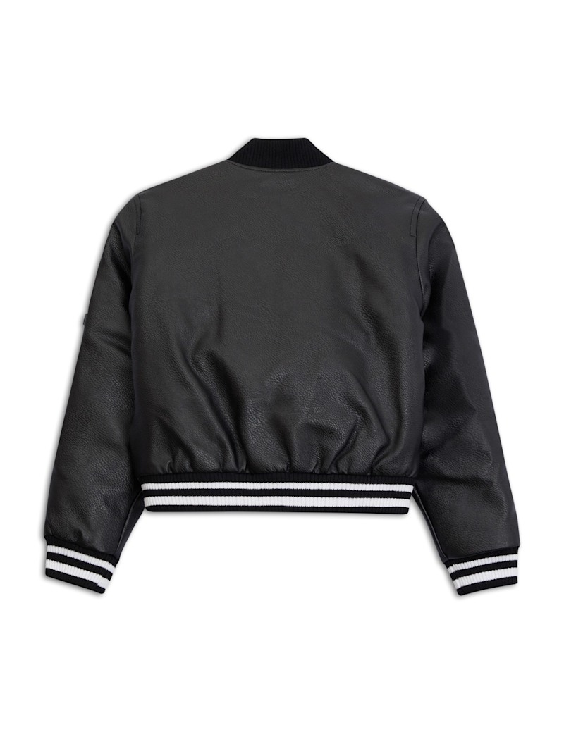 Ralia Faux-Leather Varsity Jacket (7-14) | GUESS Factory