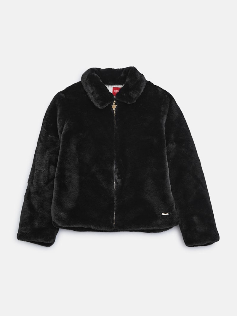 Francesca Faux-Fur Jacket (7-16) | GUESS Factory