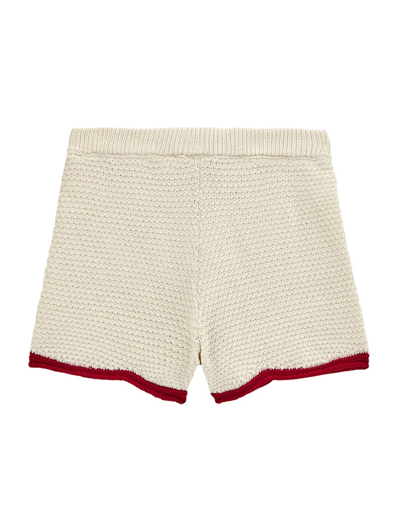 ショートパンツ s/e/o : 25SS / KNITTED MINI SHORTS (2COLORS) Mixed Crochet Mini Shorts Online Shopping | OXXOSHOP