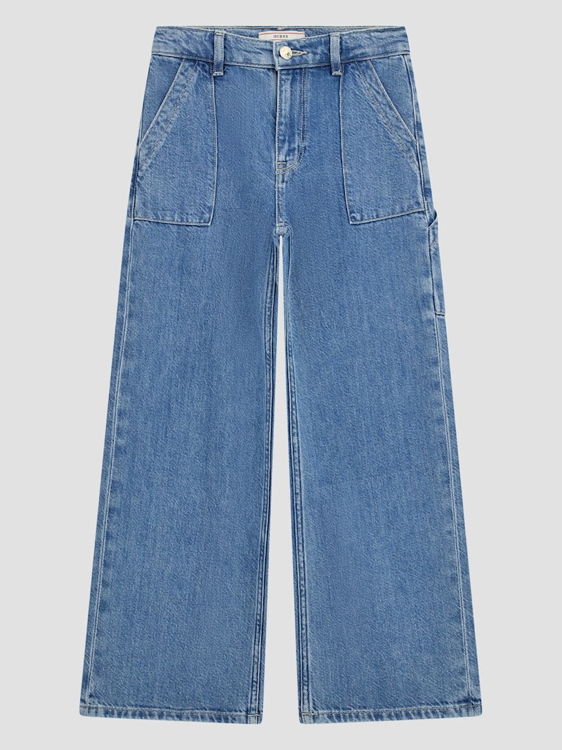 【INCHANT ME】Brush cut wide denim pants Eco '90s Carpenter Pants (7-16) | GUESS