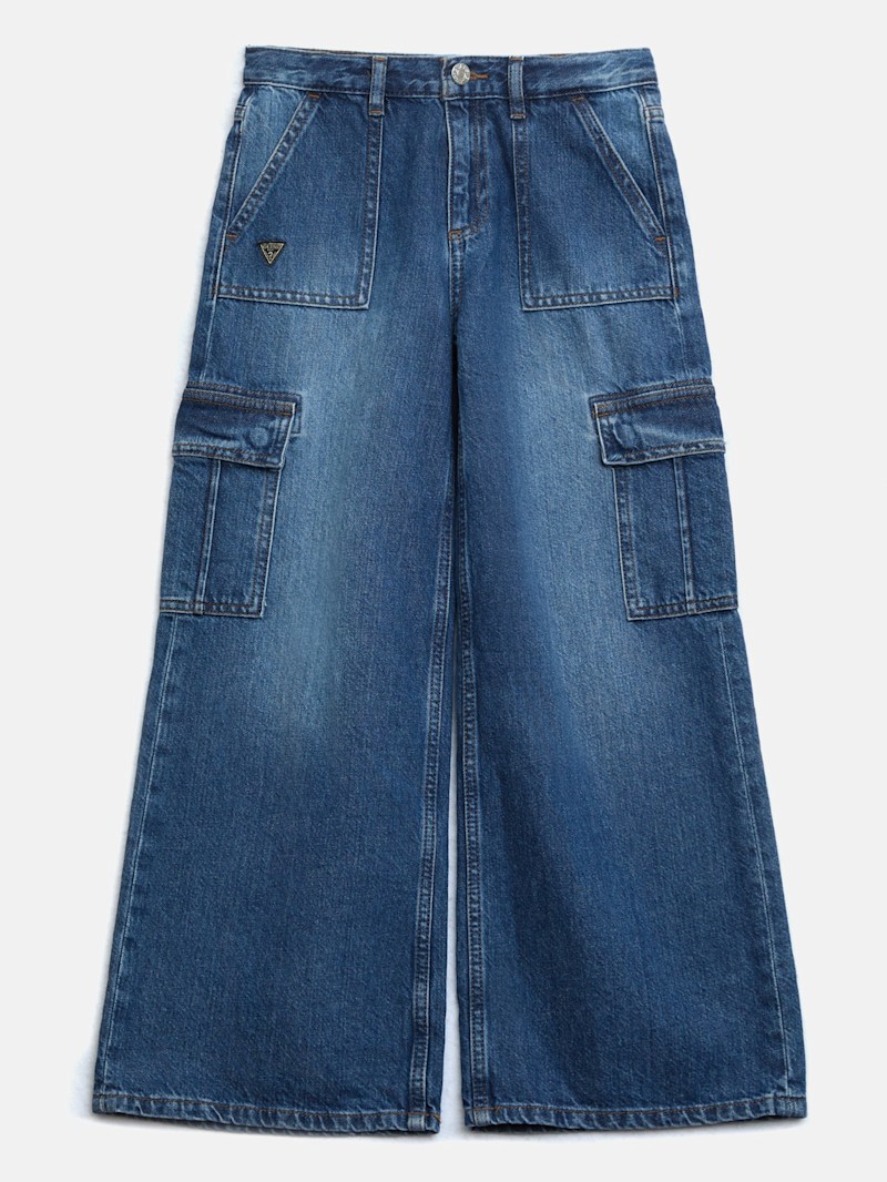 Whitney Cargo Denim Jeans (7-16) GUESS Factory Ca