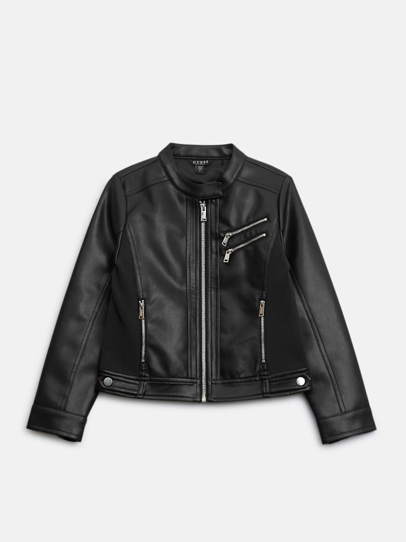 Zona Faux-Leather Jacket (7-14) | GUESS Factory