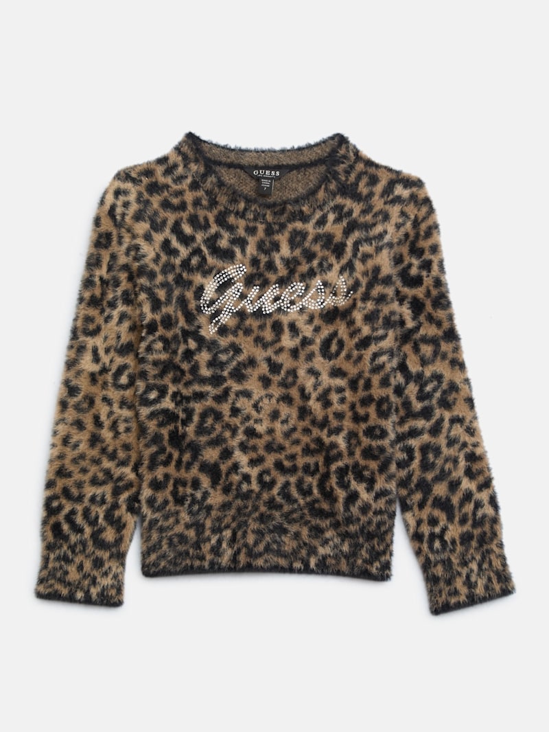 Leo Leopard Sweater (7-14) | GUESS Factory