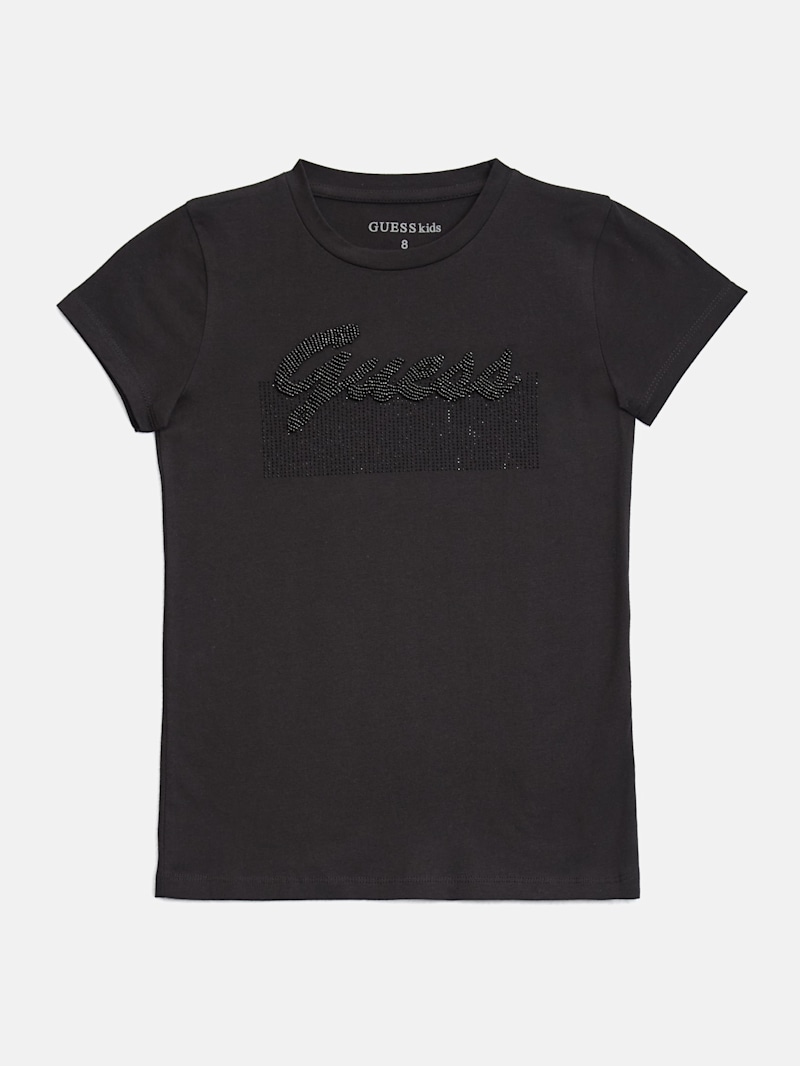売れ筋商品|||ダナ キャラン ニューヨーク カットソー トップス レディース Women's Colorblocked-Logo Crewneck T-Shirt Black Eco Kyanna Logo Tee (7-14) | GUESS Factory
