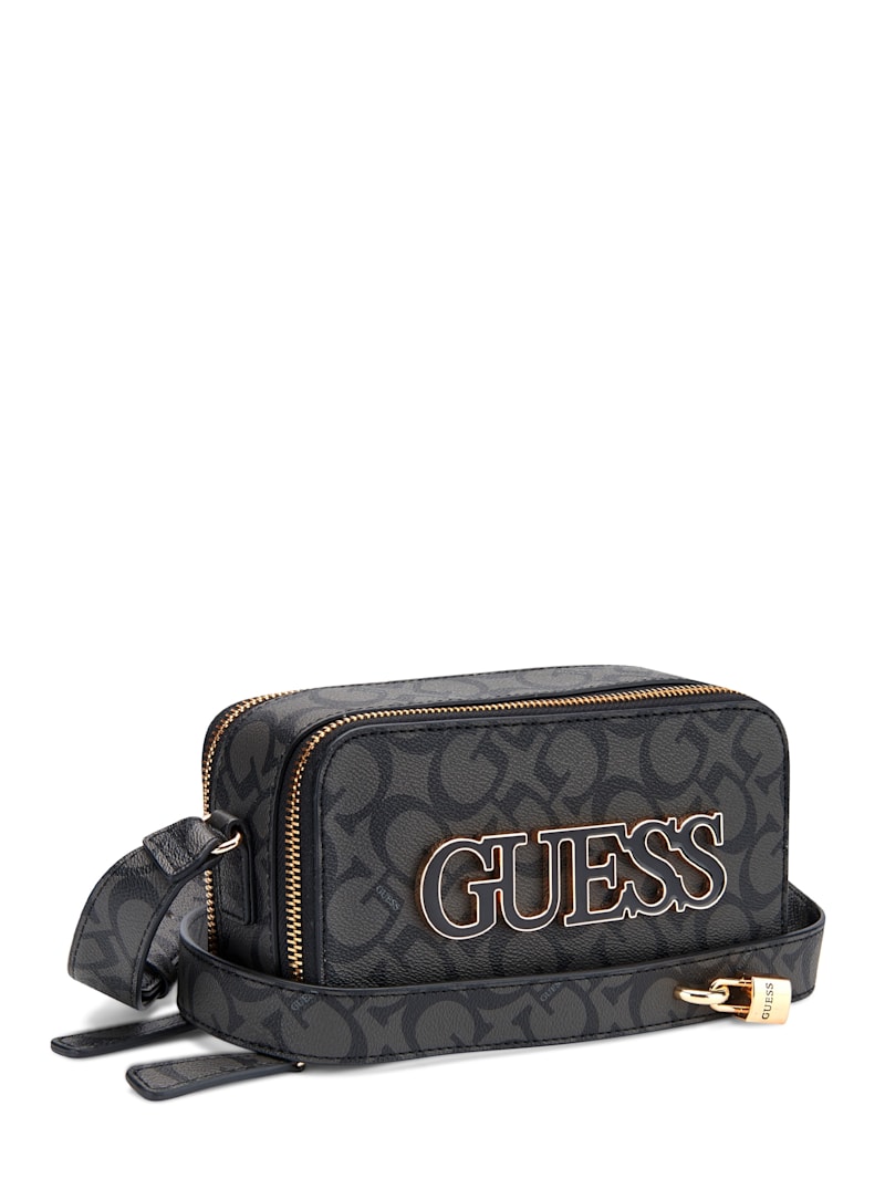 ★KIRSH★ Doodle Cherry Mini Cross Bag Black Reinee Mini Double-Zip Crossbody | GUESS Factory