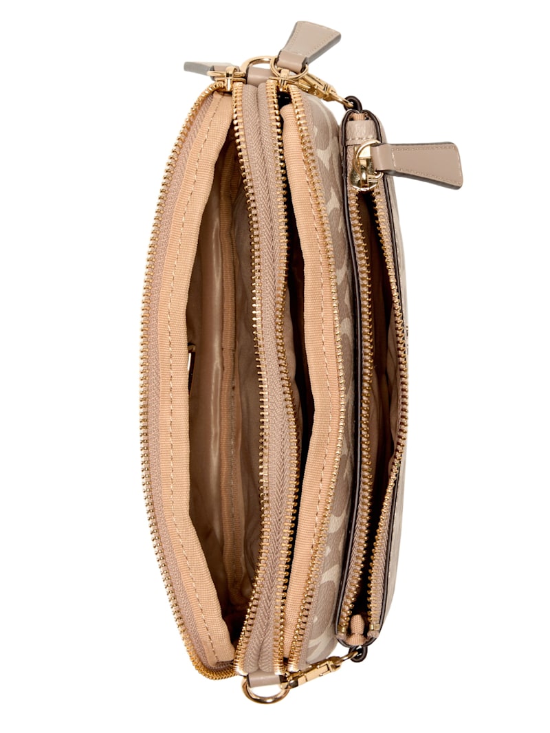 Aengus Logo Dual-Zip Mini Crossbody | GUESS Factory