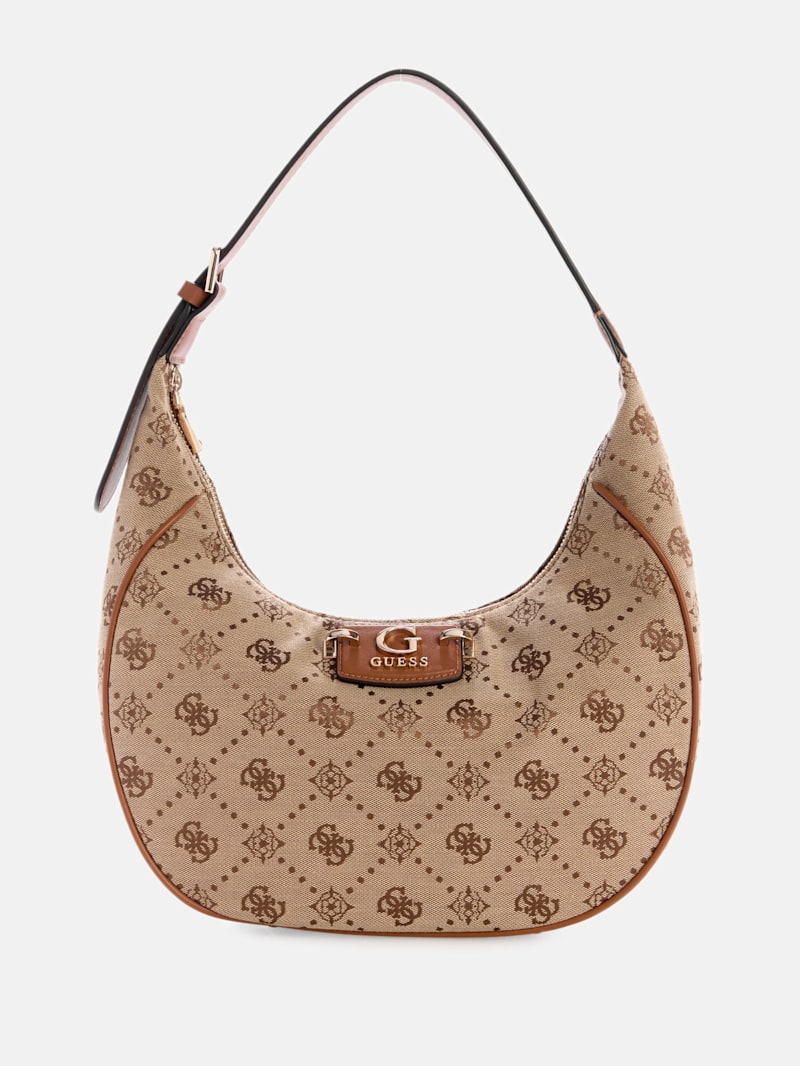Neda Jacquard Logo Hobo Bag GUESS