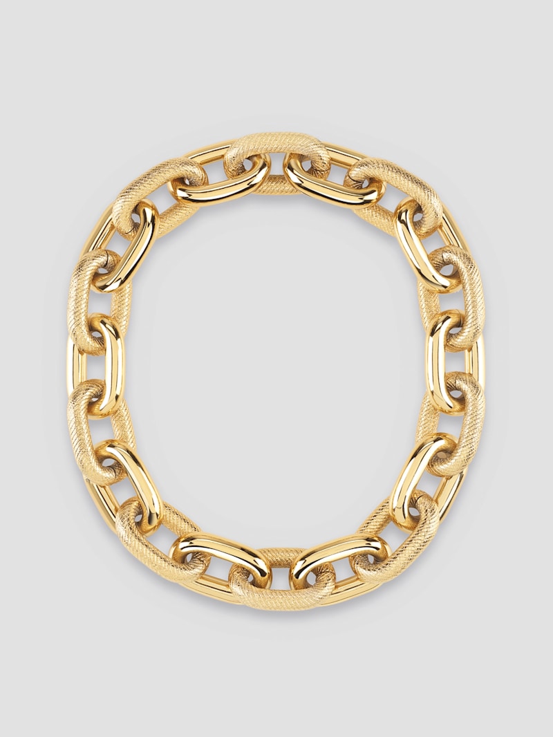 Gold-Tone Textured Chain Necklace | GUESS
