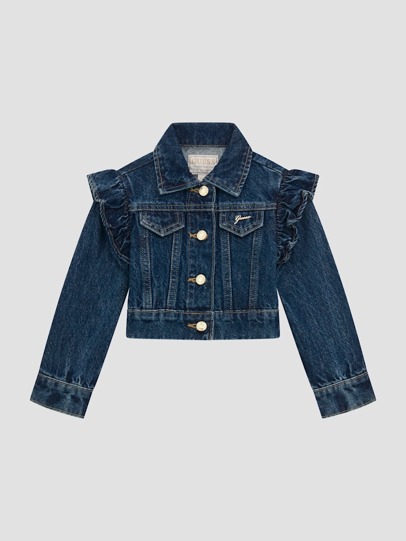 Lurex Denim Ruffle Jacket (3M-7) | GUESS