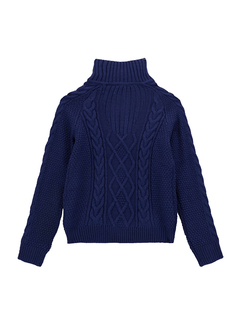 Cable-Knit Half Zip Sweater (7-18) | GUESS