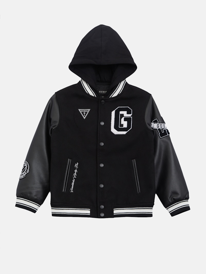 Lark Hooded Varsity Jacket (7-16) | GUESS Factory