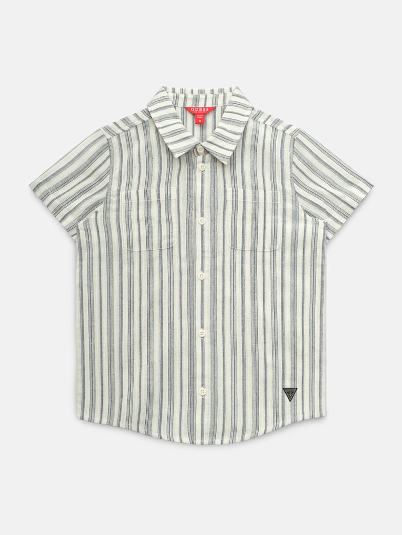 Major Stripe Woven Top (7-16) | GUESS Factory