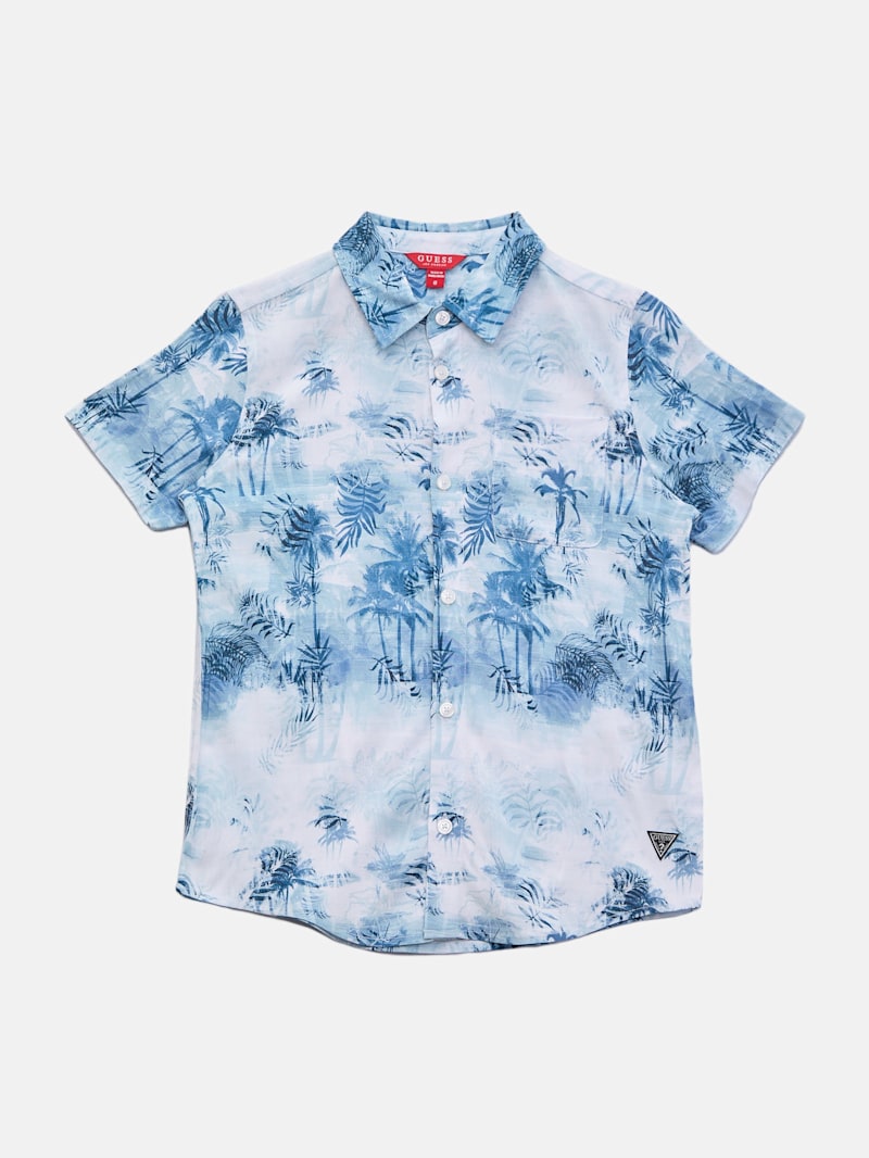 シャツ ASCLO Mini Flower Denim Short Sleeve Shirt (2color) ASCLO Mini Flower Denim Short Sleeve Shirt (2color) シャツ